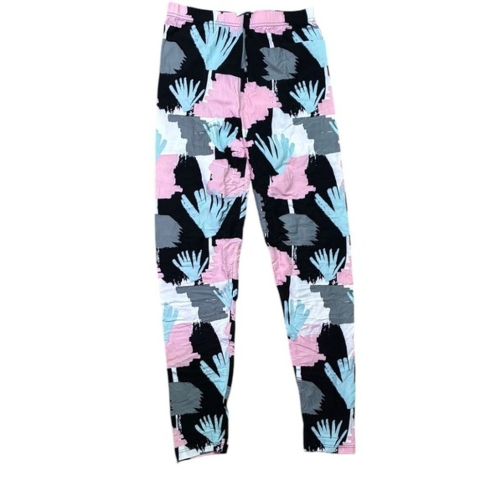 Agnes & Dora Abstract Print Leggings S M Soft Stretch Pull On Comfy NWT